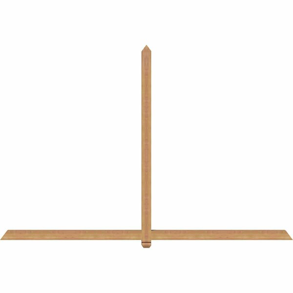 Ekena Millwork Eugene Smooth Timber Gable Bracket, Western Red Cedar, 108"W x 72"H x 3 1/2"D x 3 1/2"F, 16/12 Pitch GBW108X72X0404EUG00SWR - main